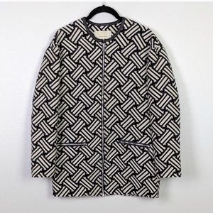 Maison Scotch weave textured long jacket